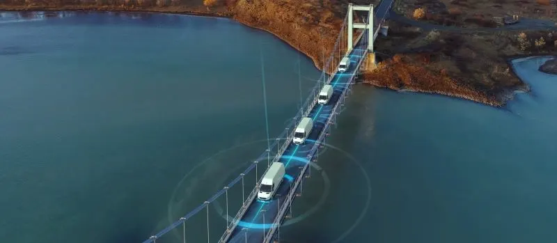 Image of vehicles being tracked by GPS tracking