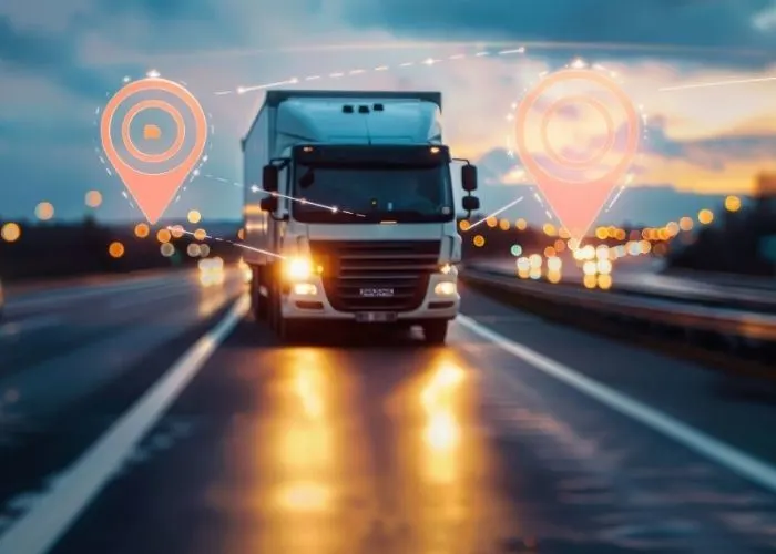 Van with location tags