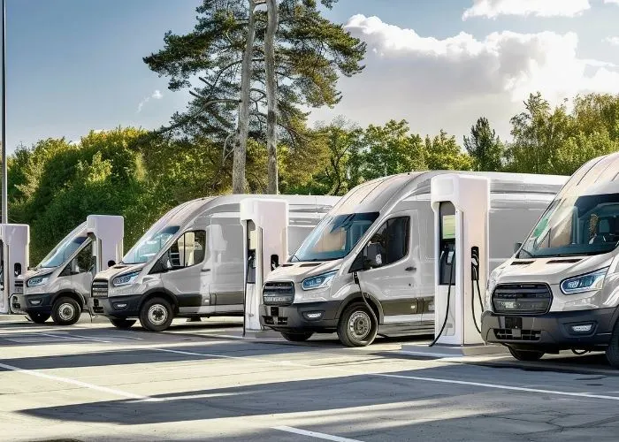 Electric vans charging