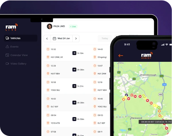 RAM Tracking desktop and mobile app