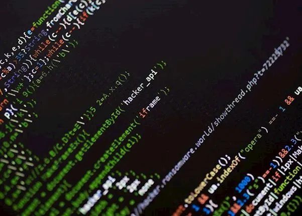 API code on a screen