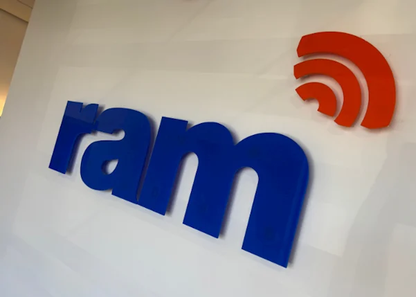A sign of the RAM logo