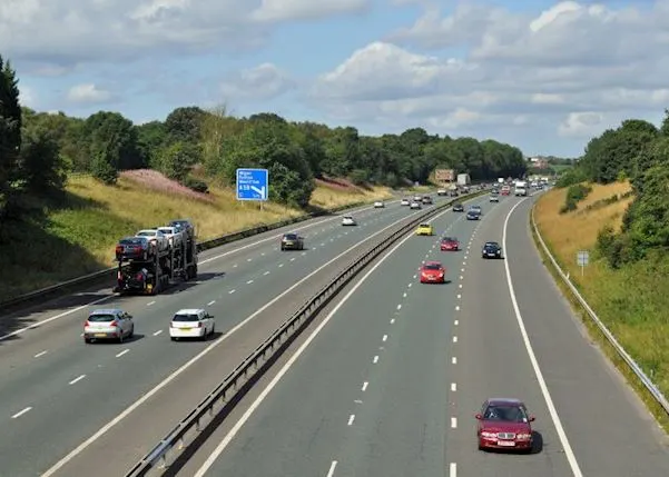 Light traffic on a motorway
