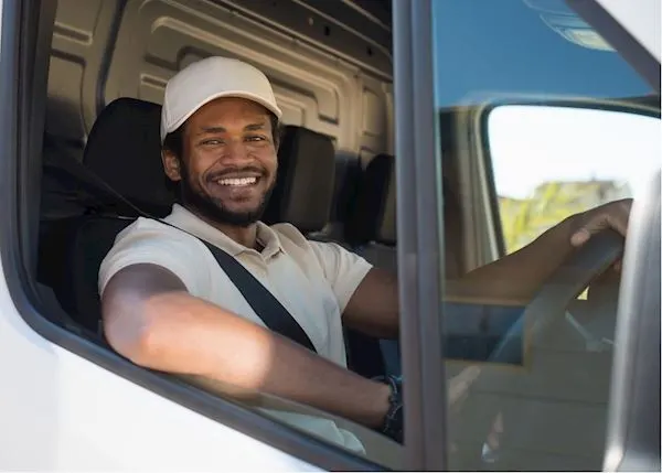 Van driver protected by connected AI dash cam system with automatic cloud uploads