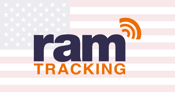 RAM Tracking Logo with US flag behind it to signify our expansion