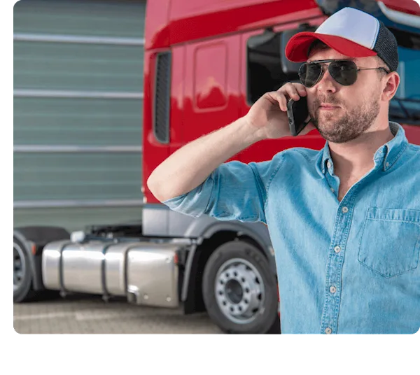 Driver on a call to his job assignment manager which could be avoided with the job tracking app system