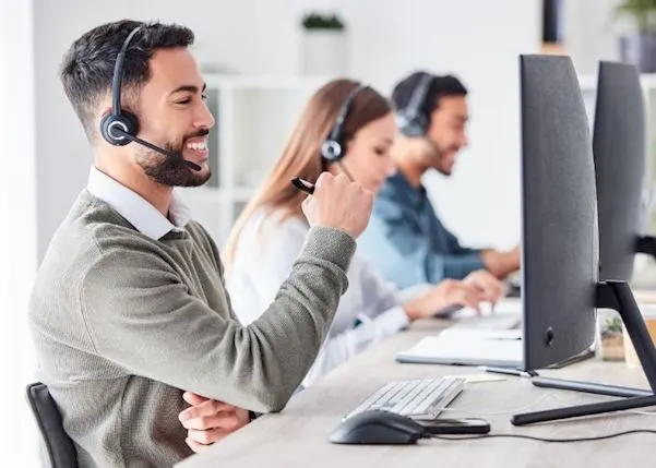 Person in a call centre