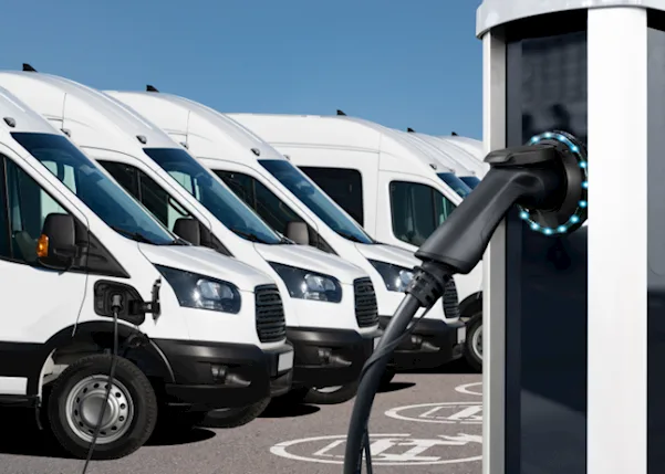 Close up of an electric vehicle's plug in socket for charging