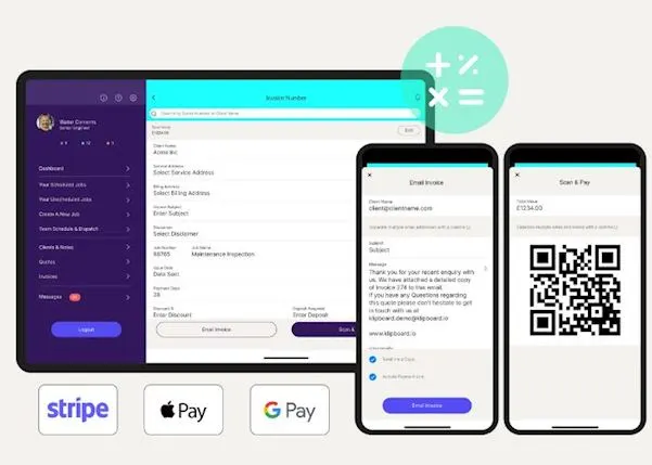 Portal showing Klipboard's job management system